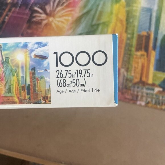 BUFFALO NIGHT & DAY 1000 PIECE JIGSAW-LADY LIBERTY Complete Fireworks 11840 - Picture 9 of 9